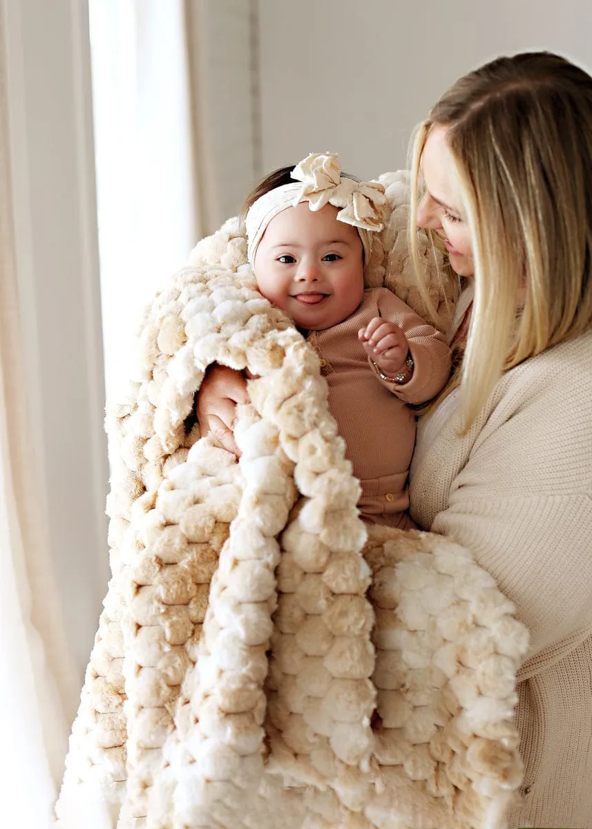 Belgian Waffle Caramel Blanket