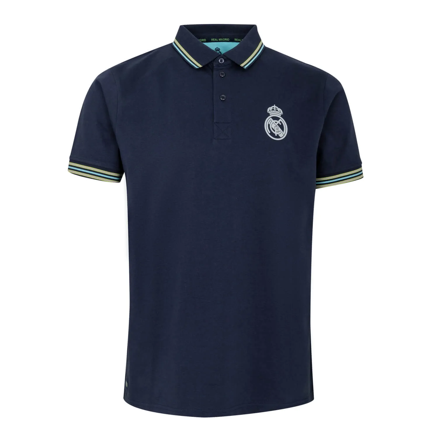 Bernabéu Neon Lights Polo Hombre talle en Cuello Azul