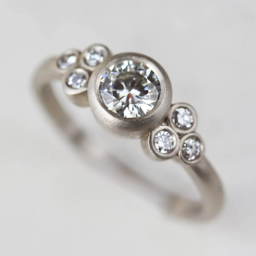 Bezel-set Seven Stone Cluster Ring