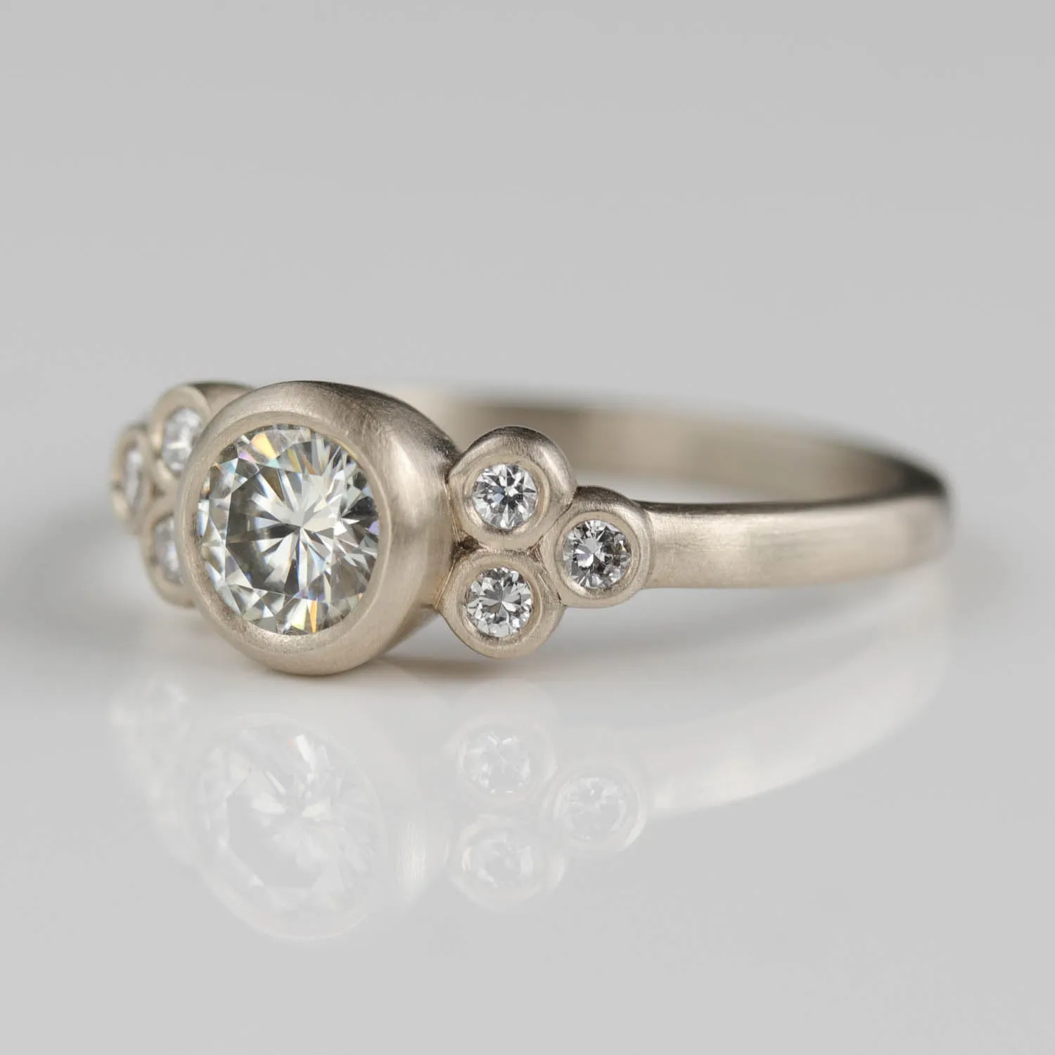 Bezel-set Seven Stone Cluster Ring