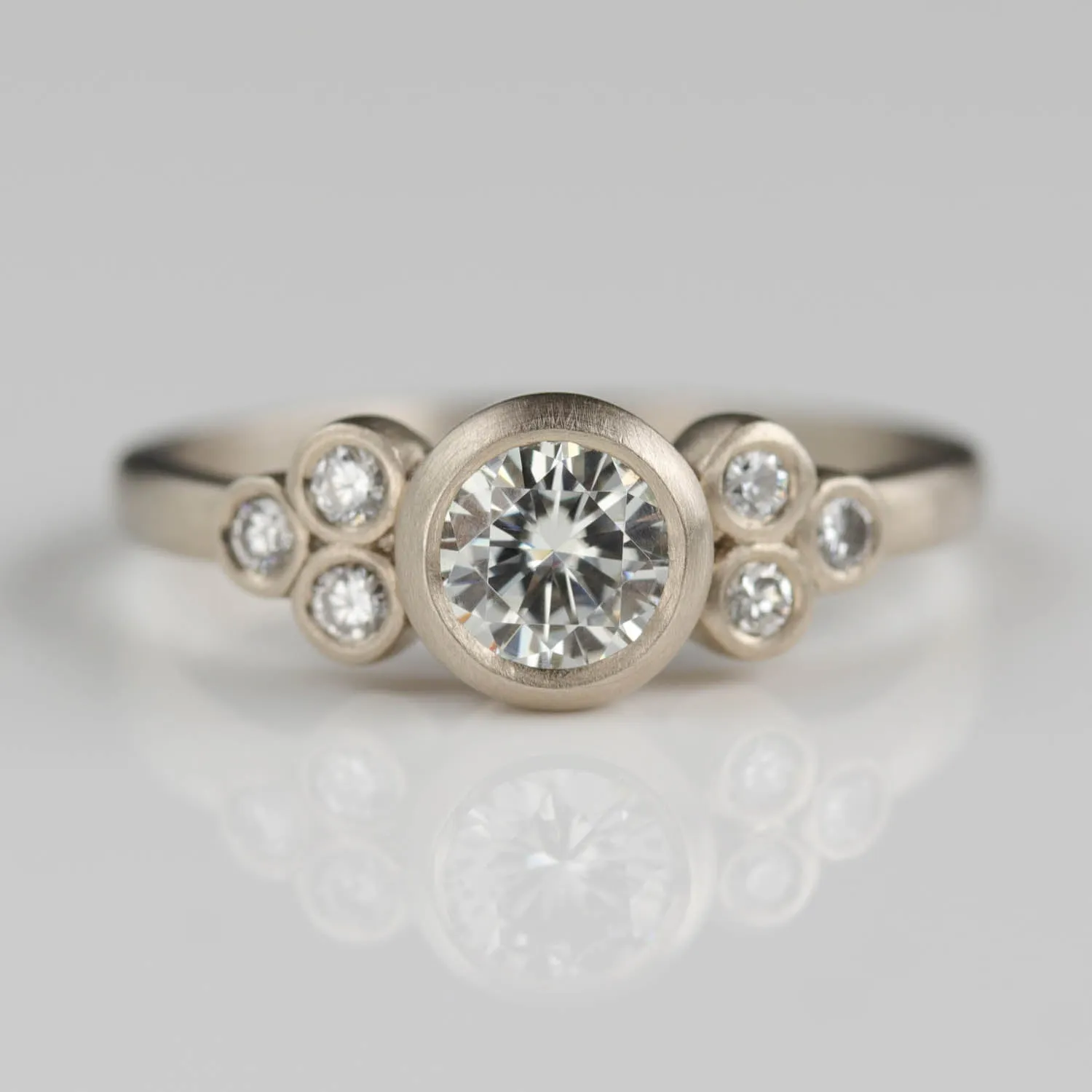 Bezel-set Seven Stone Cluster Ring