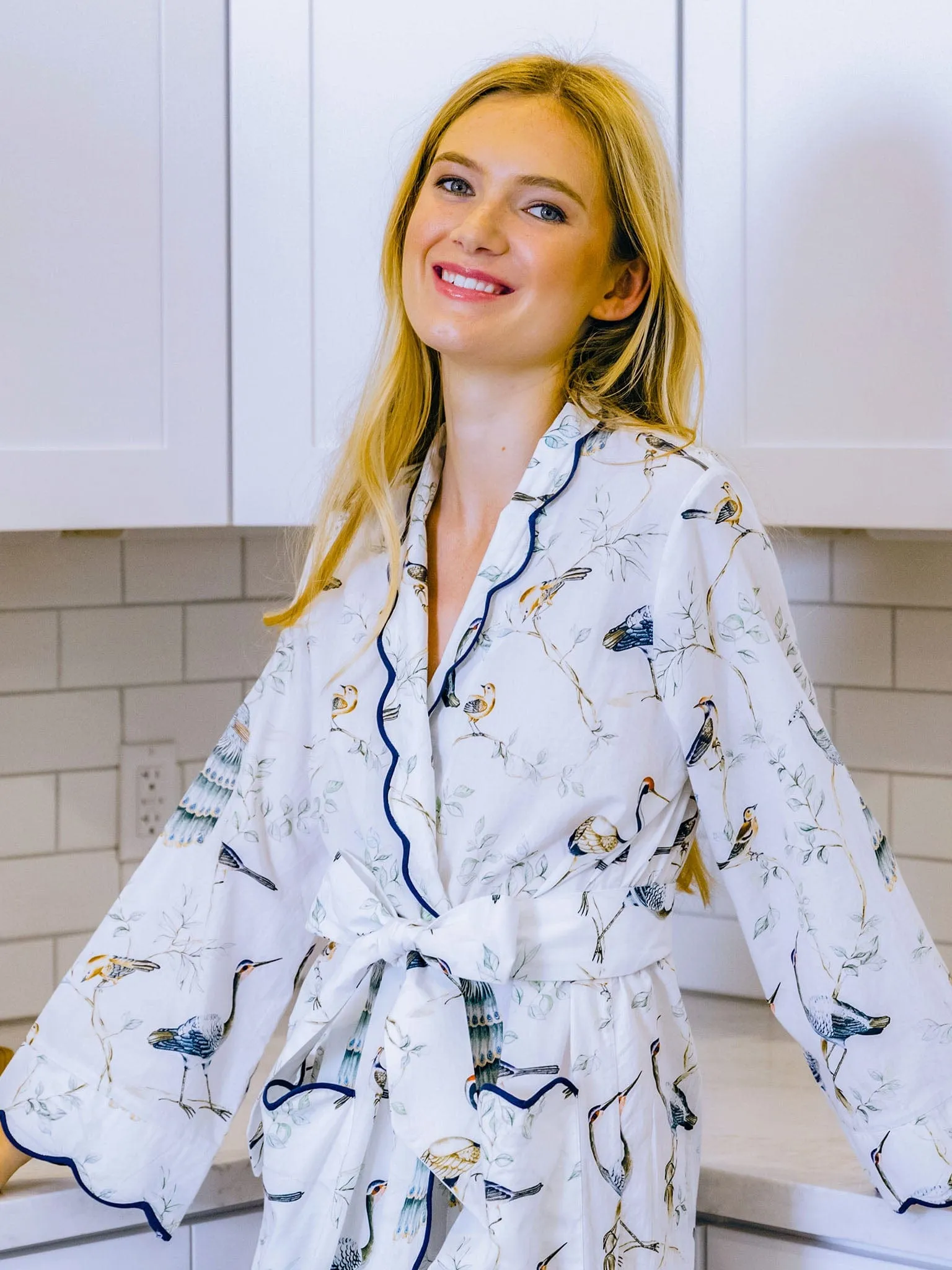 Birds of a Feather Print Classic Robe