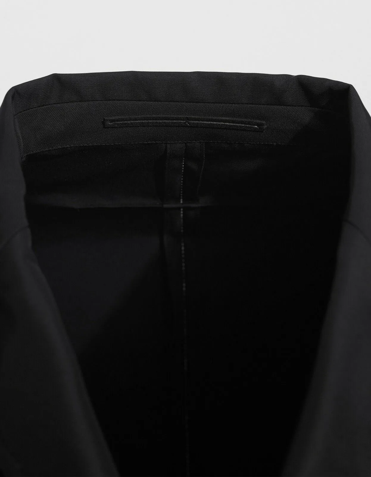 Black Nylon Blazer With Patch Pockets