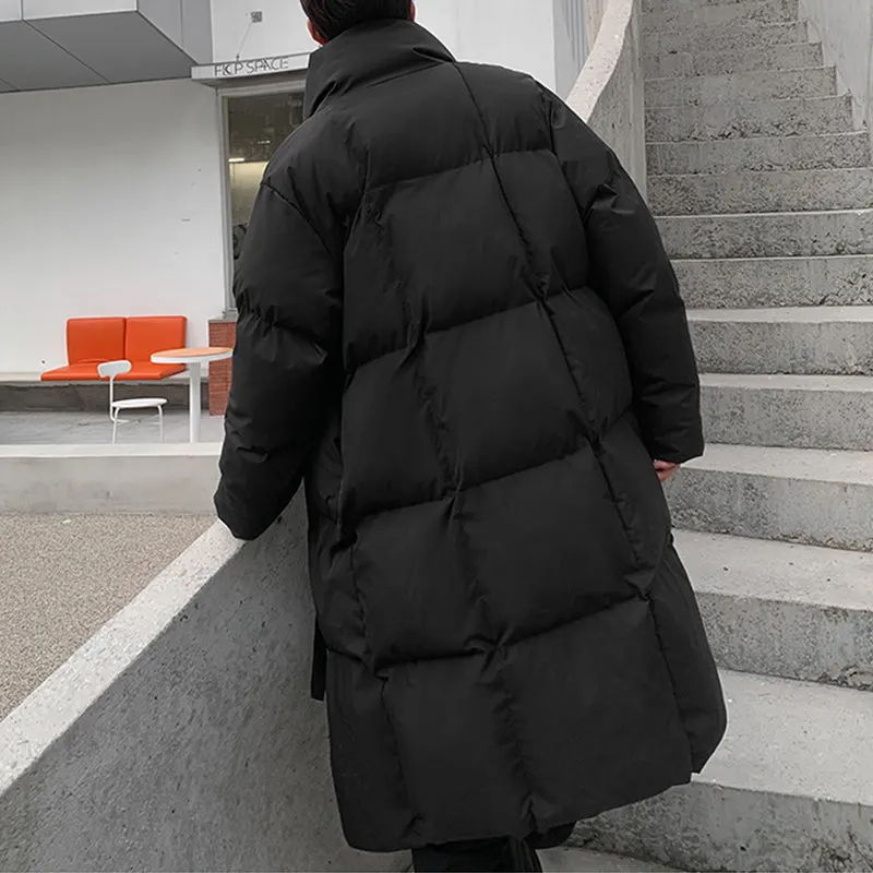 Black Strap Mid Length Coat