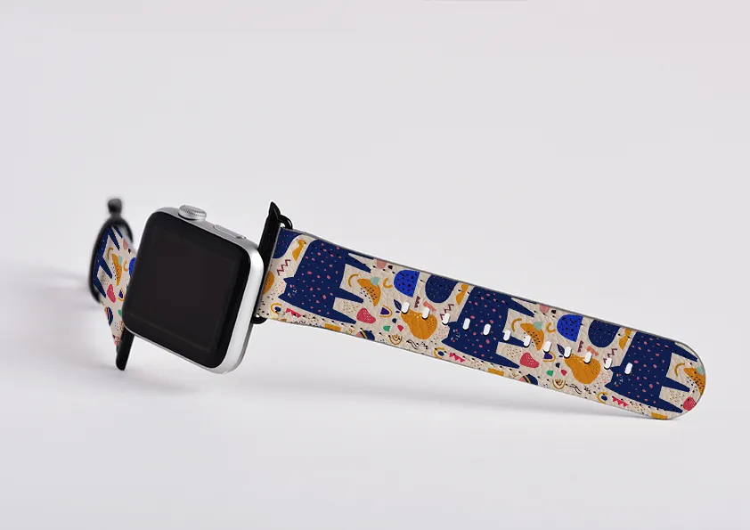 Blue Cat Apple Watch Strap