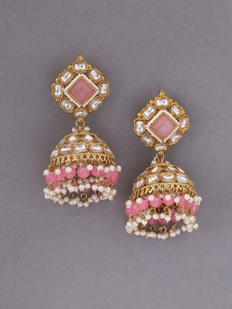 Blush Sadhika Ethnic Jhumkis