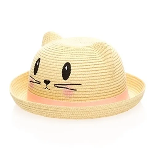 Boardwalk Style - Kids Straw Kitty Hat