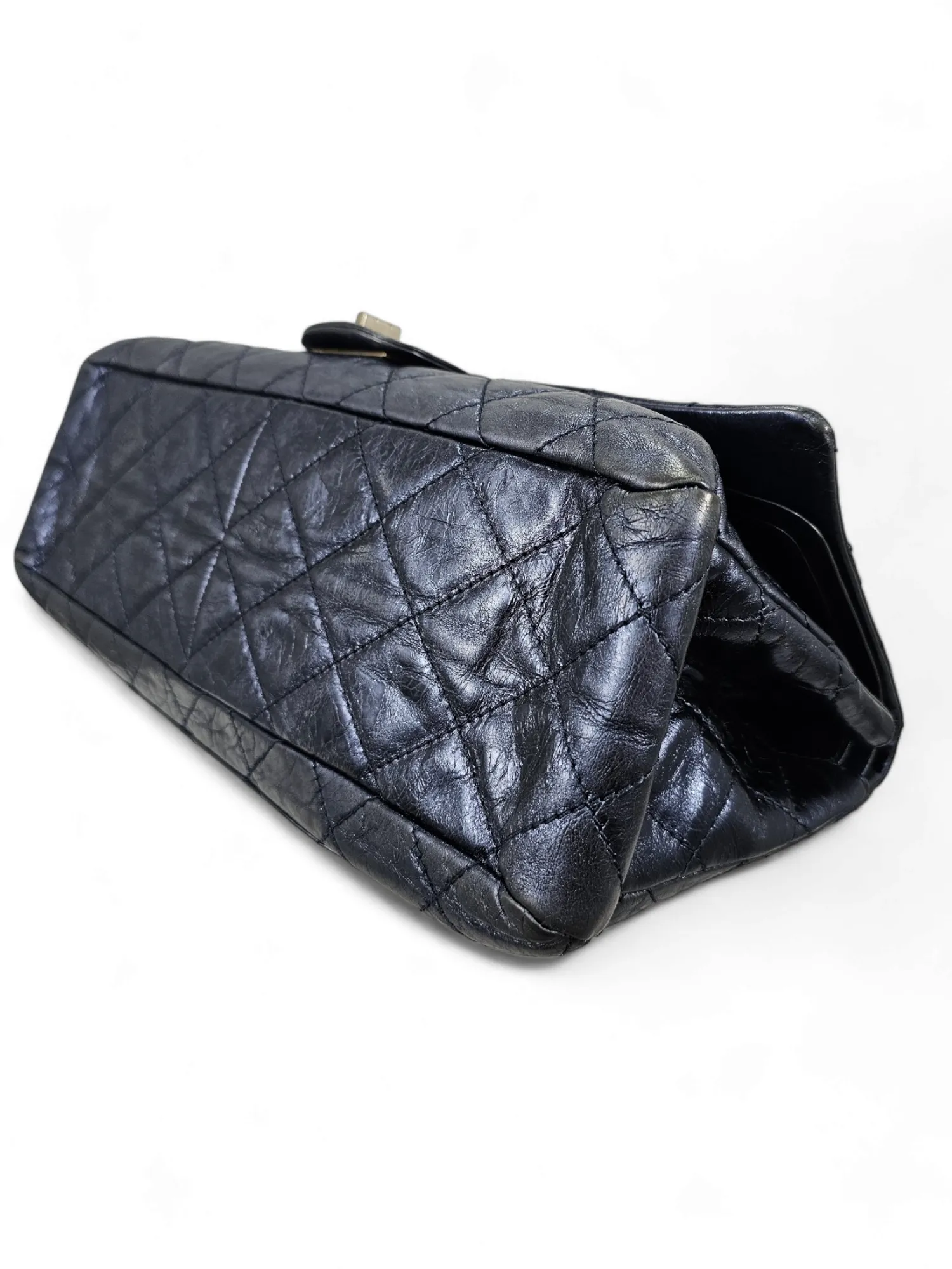 Bolsa Chanel 2.55 Reissue Jumbo Calsfskin Metalizado Azul