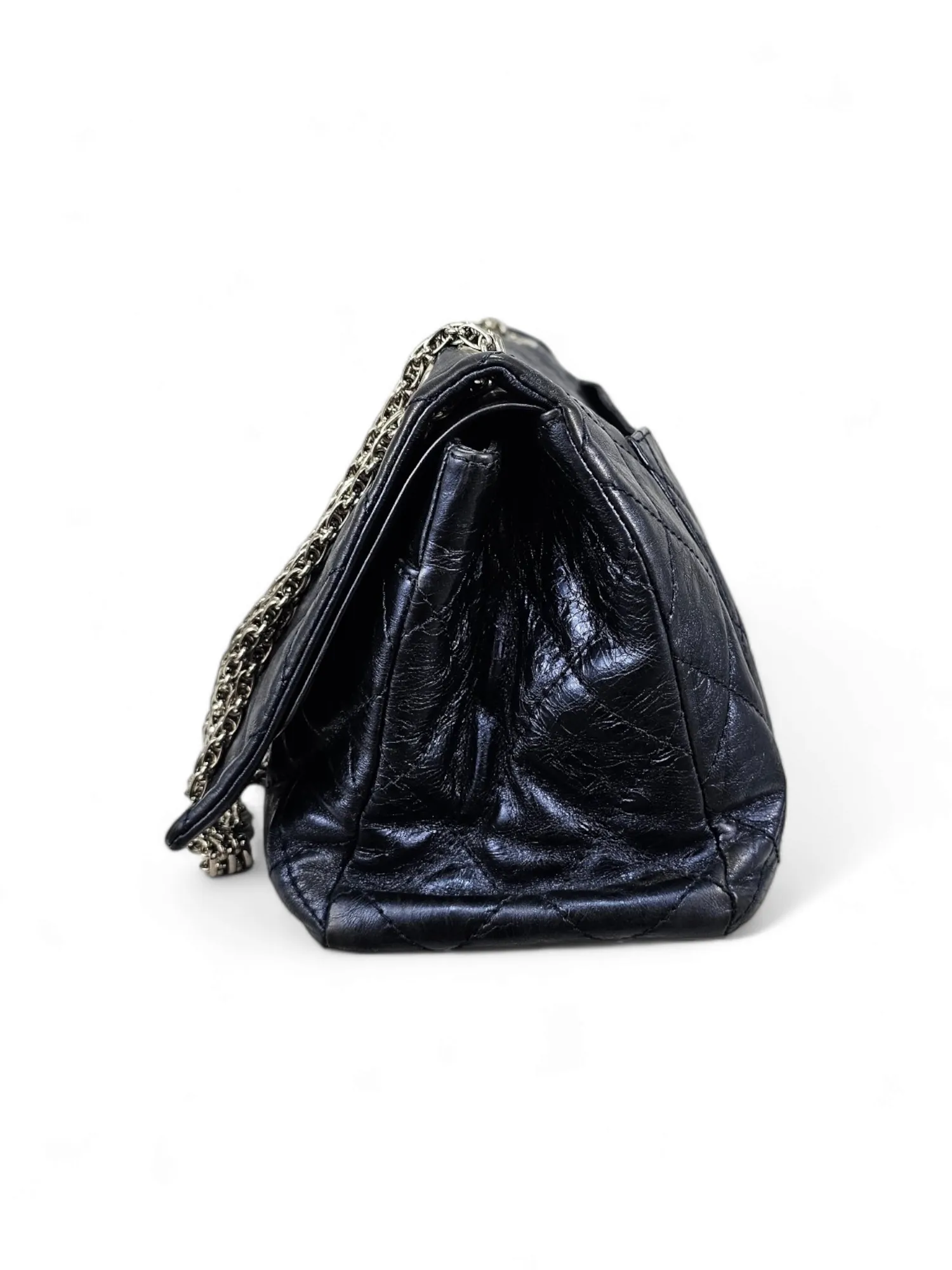 Bolsa Chanel 2.55 Reissue Jumbo Calsfskin Metalizado Azul