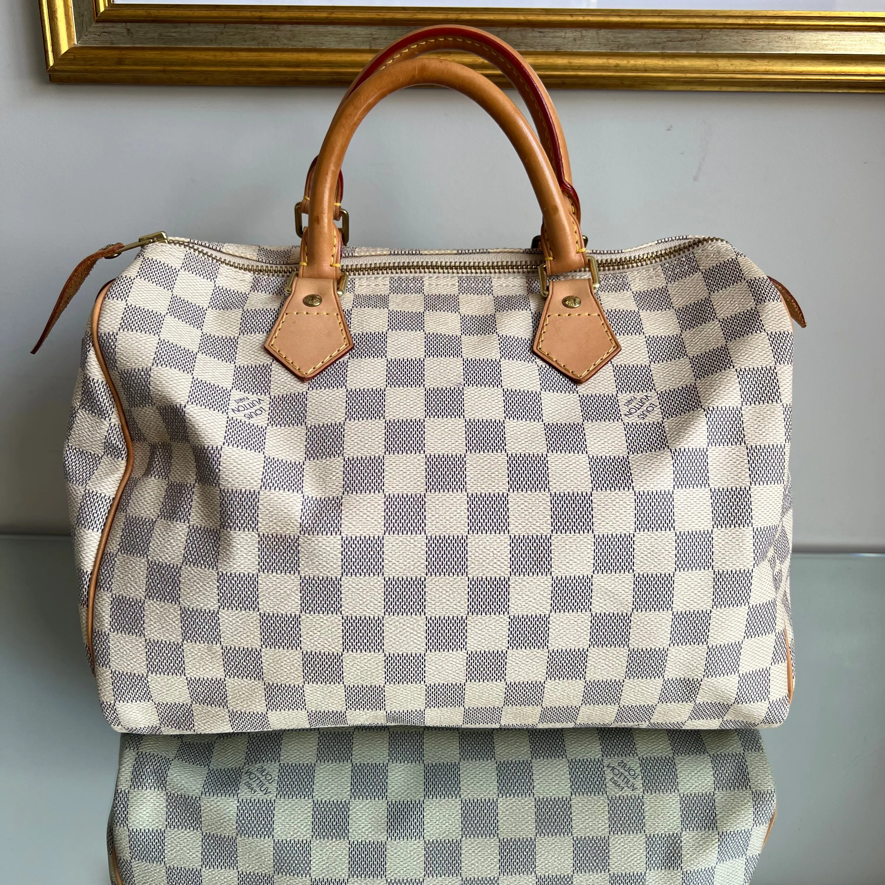 Bolsa Louis Vuitton Speedy 30 Damier Azur