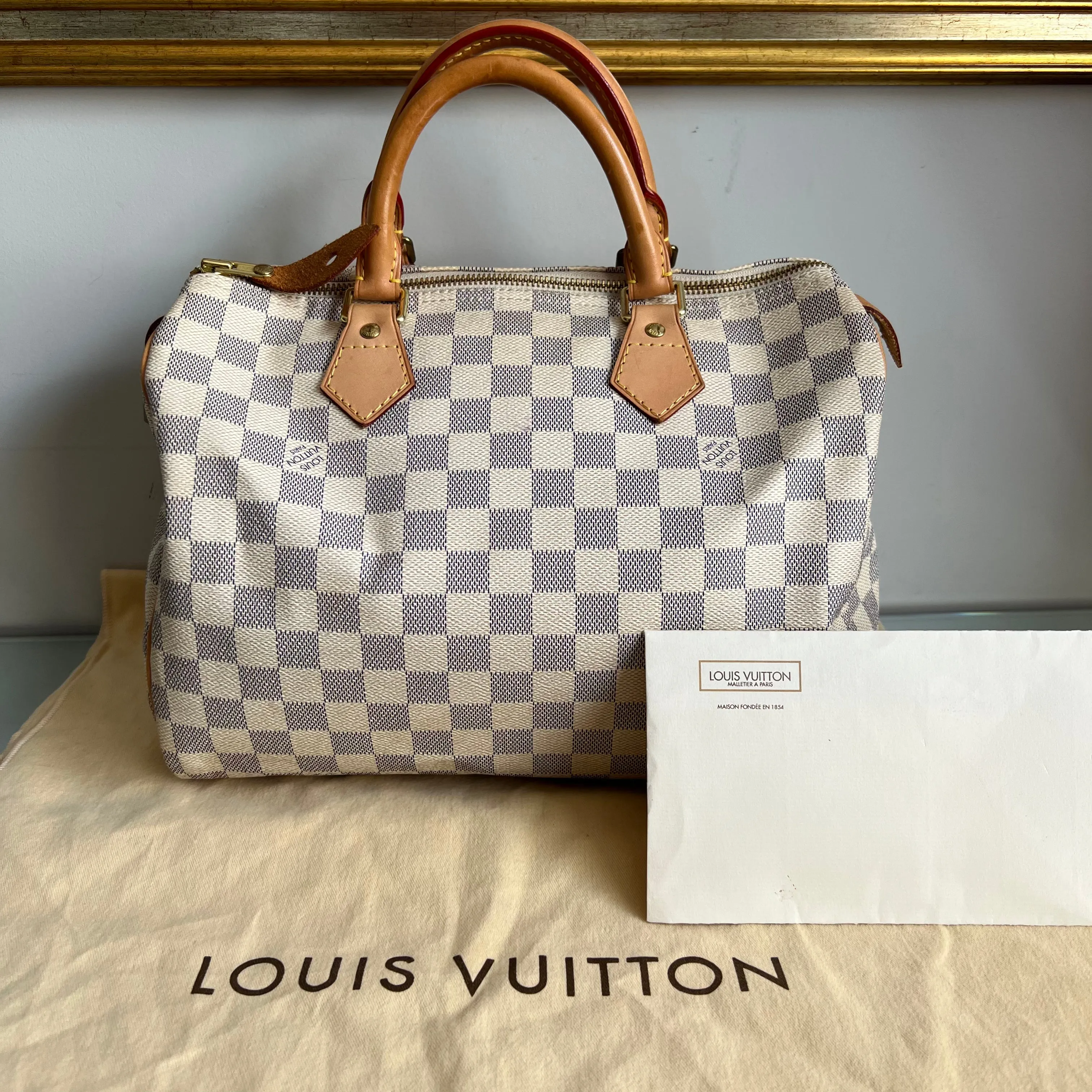 Bolsa Louis Vuitton Speedy 30 Damier Azur