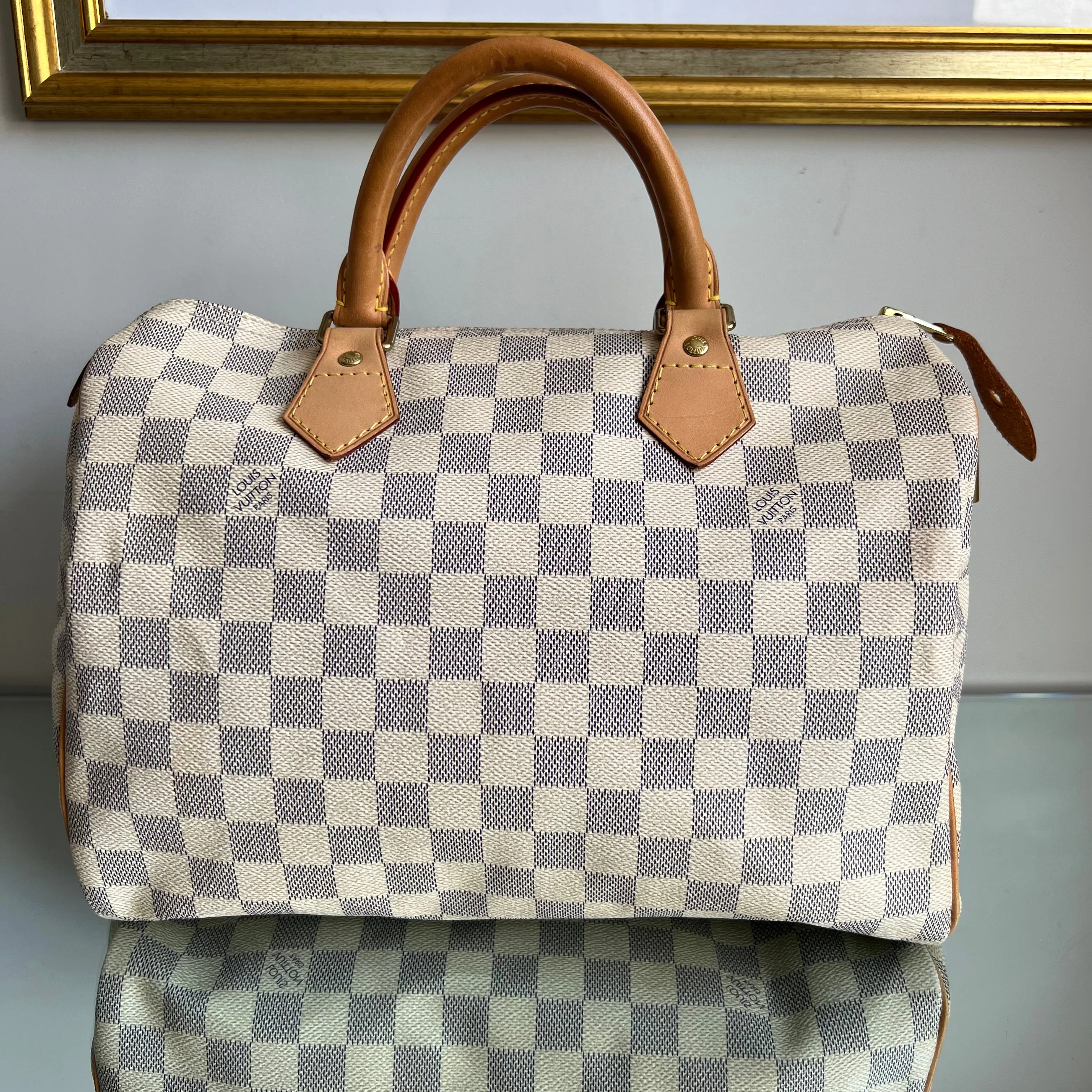 Bolsa Louis Vuitton Speedy 30 Damier Azur