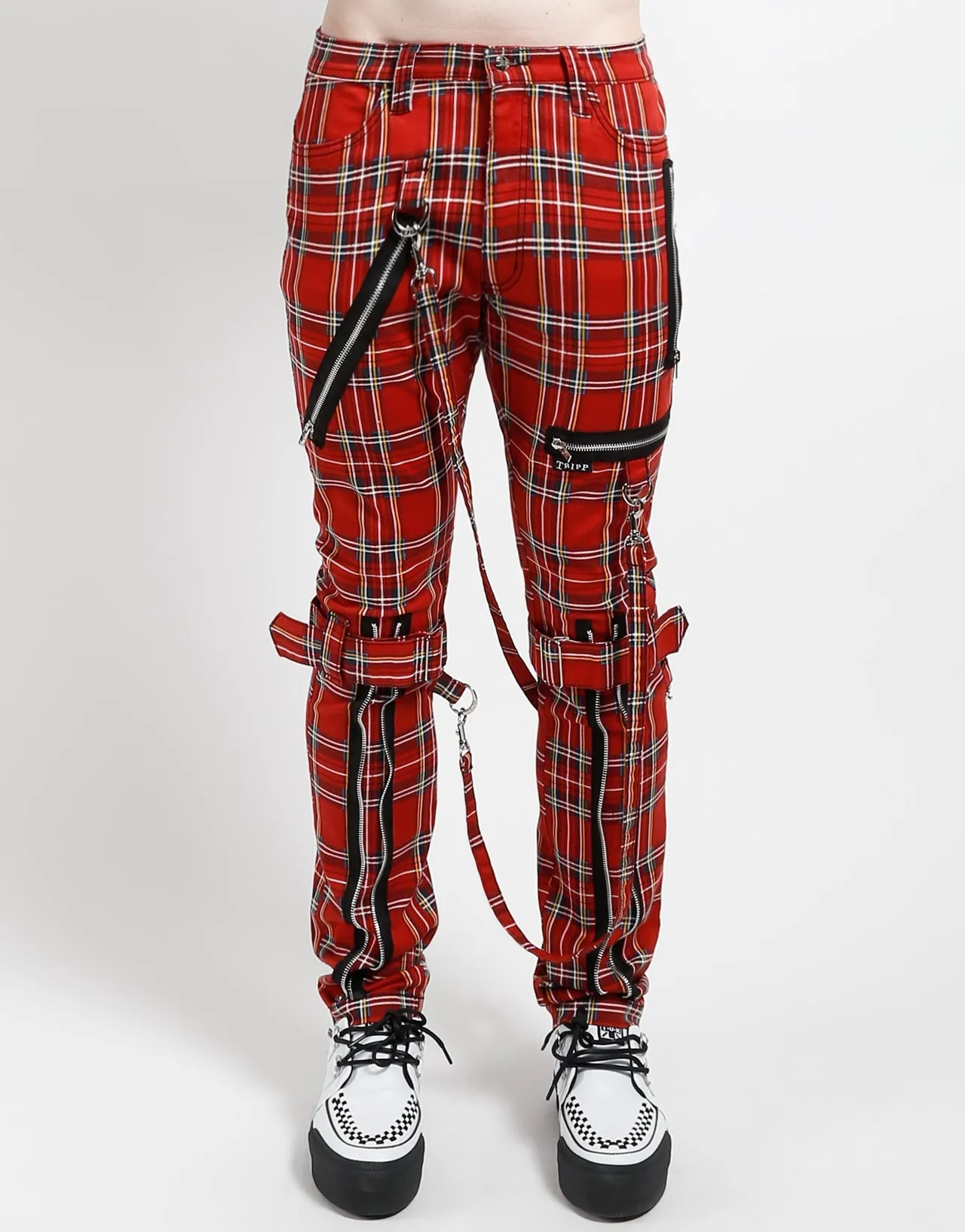 BONDAGE PANT RED PLAID