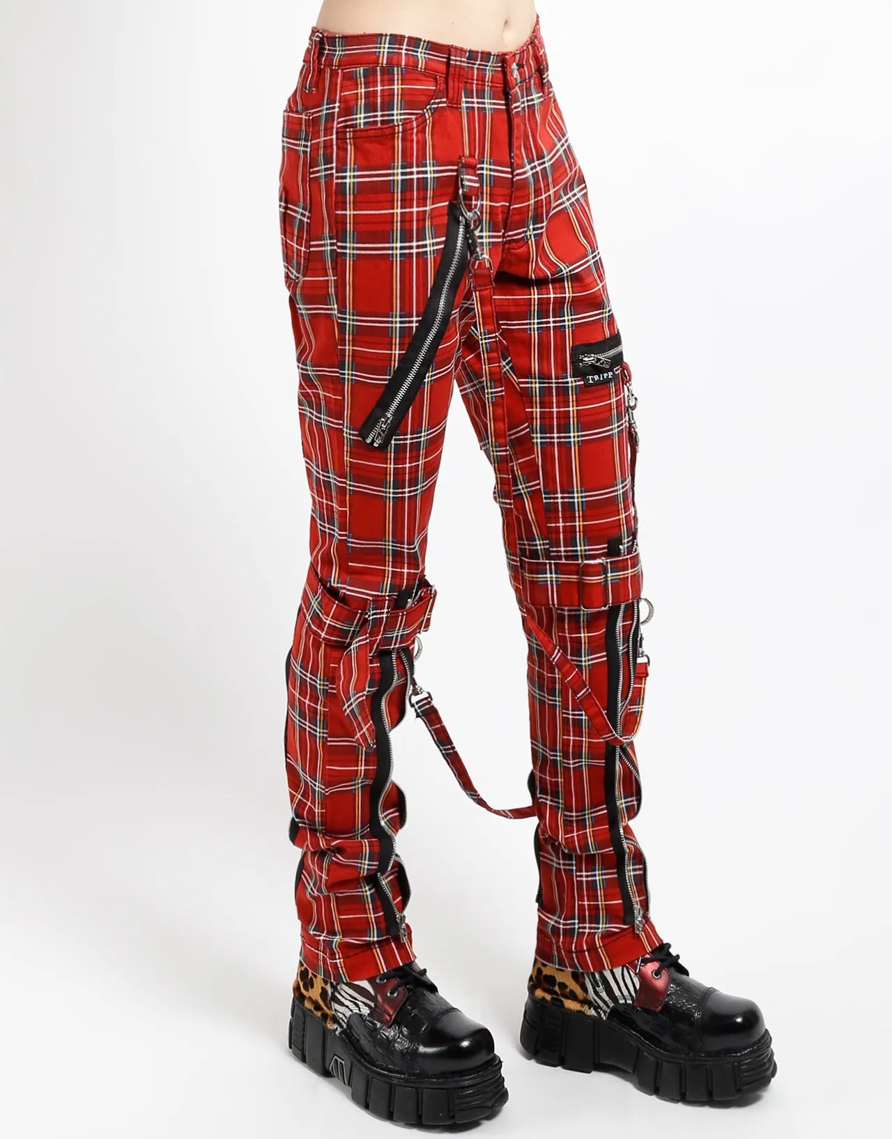 BONDAGE PANT RED PLAID