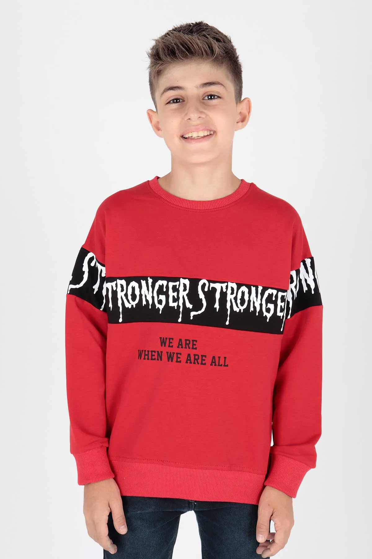 Boy Strong Printed Trend Sweatshirt AK15106