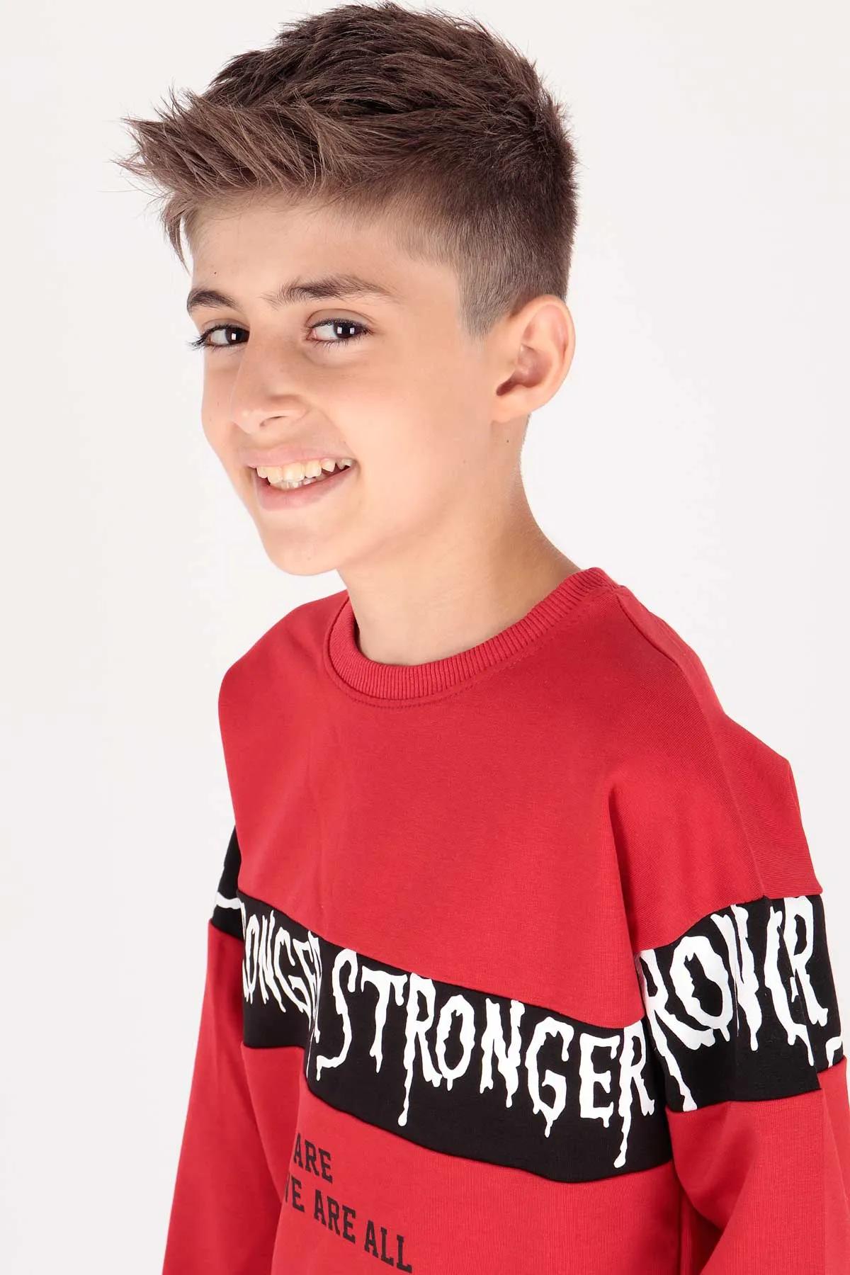 Boy Strong Printed Trend Sweatshirt AK15106