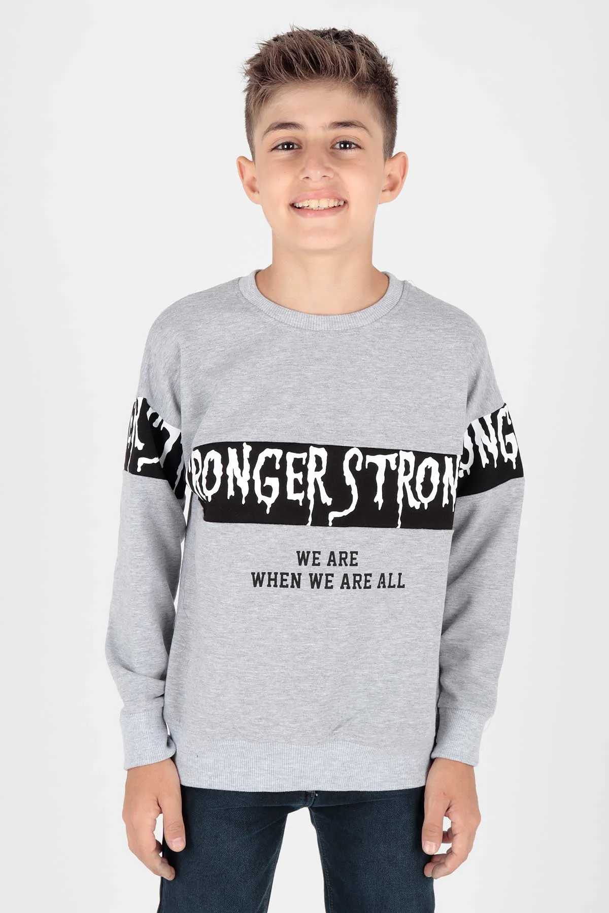 Boy Strong Printed Trend Sweatshirt AK15106