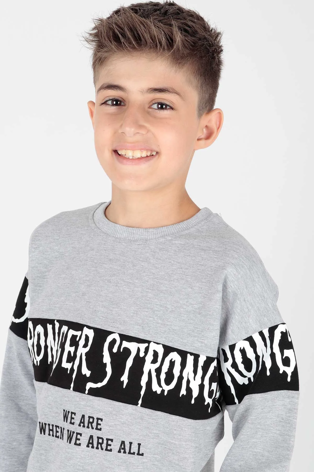 Boy Strong Printed Trend Sweatshirt AK15106