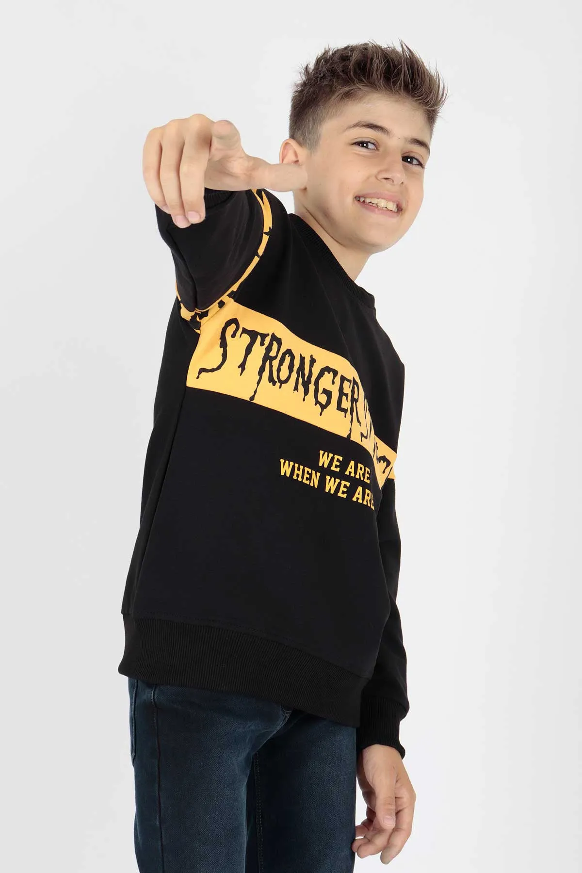 Boy Strong Printed Trend Sweatshirt AK15106