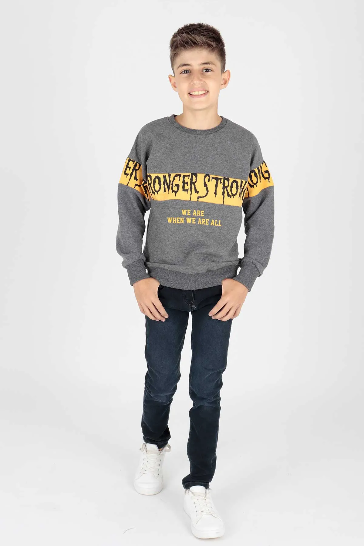 Boy Strong Printed Trend Sweatshirt AK15106