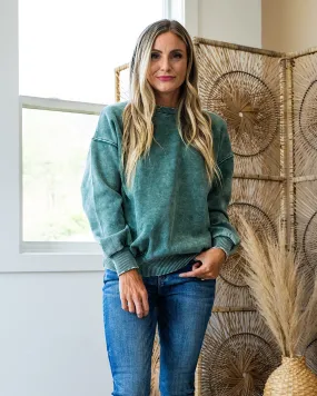 Boyfriend Crewneck Sweatshirt - Dark Green