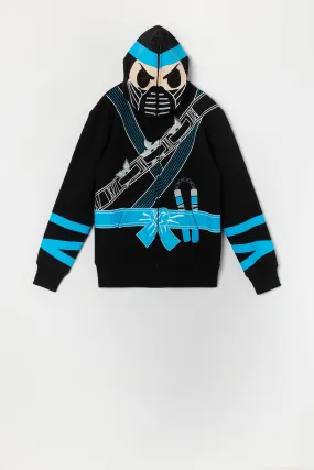 Boys Ninja Print Full Zip Hoodie