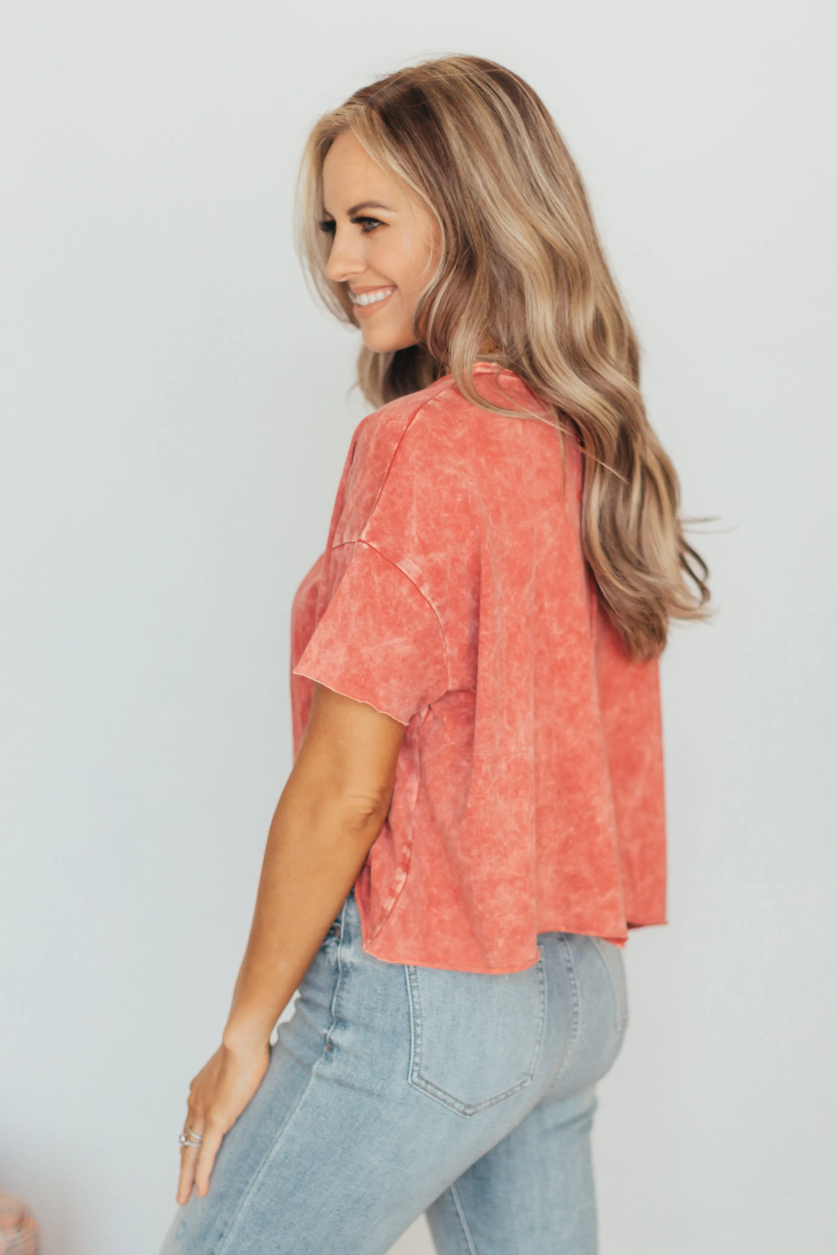 Britt Acid Wash Crop Top - 5 Colors