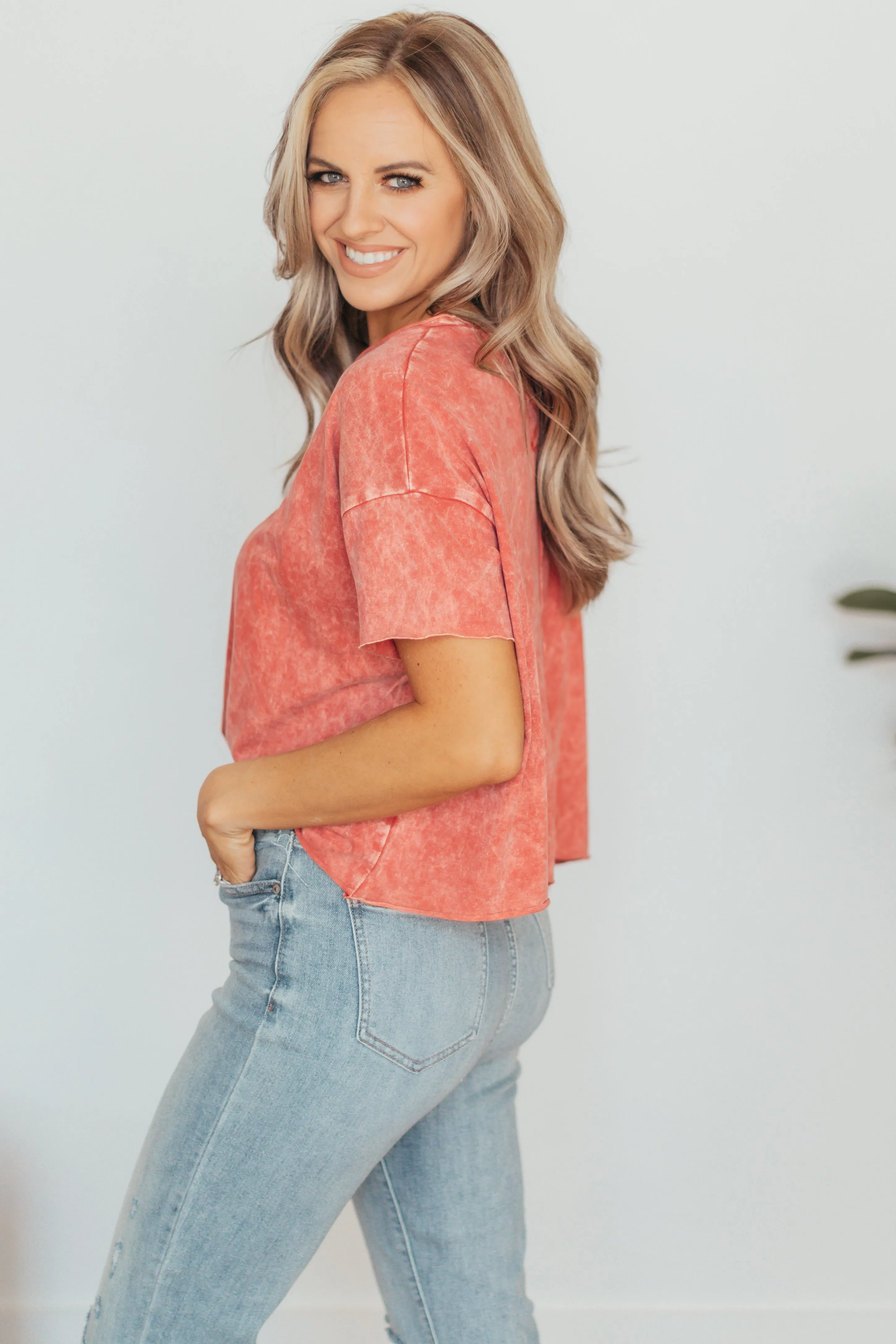 Britt Acid Wash Crop Top - 5 Colors