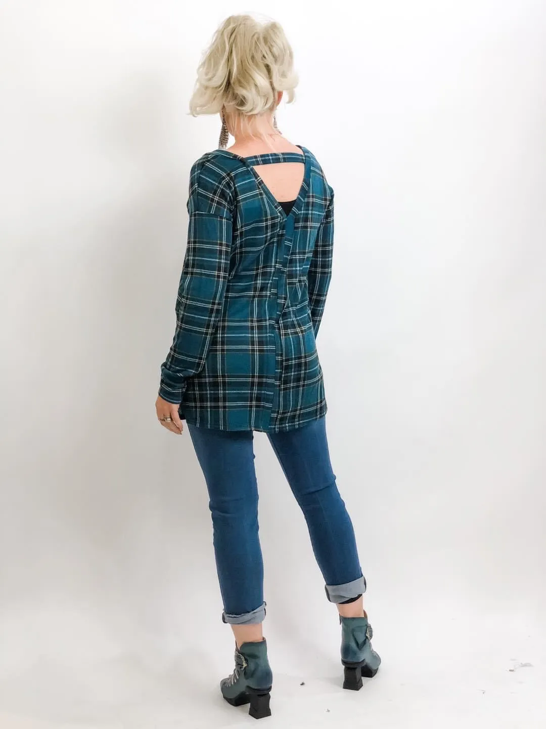 Brushed Stretchy Flannel Top