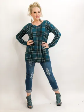 Brushed Stretchy Flannel Top