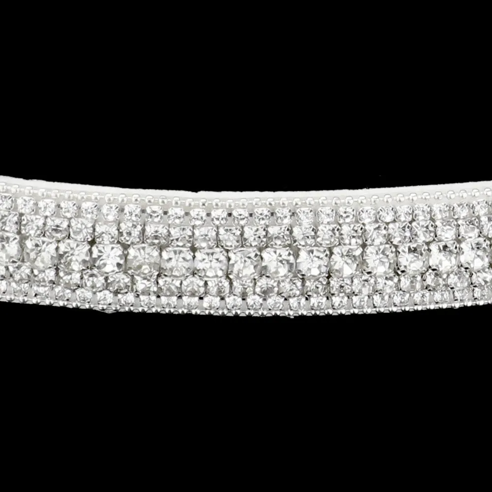 Bubble Stone Sash Ribbon Bridal Wedding Belt Headband