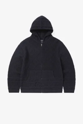 Cable Knit Zip Hoodie