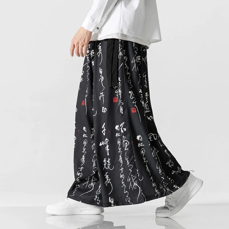 Calligraphy Print Culottes