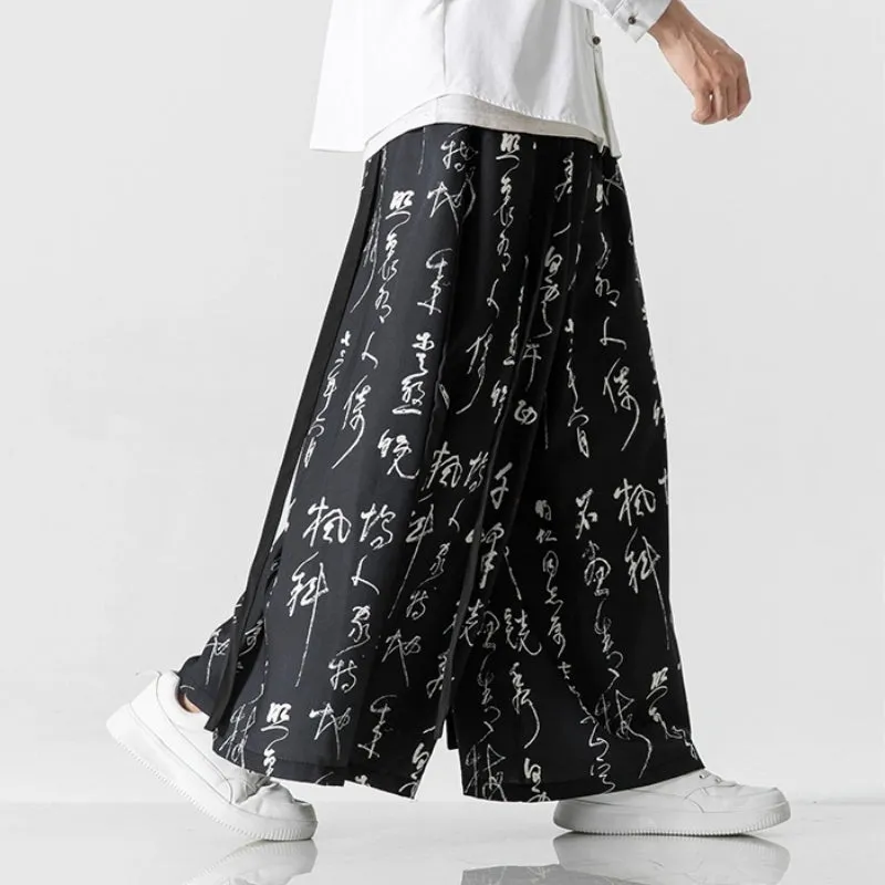 Calligraphy Print Culottes