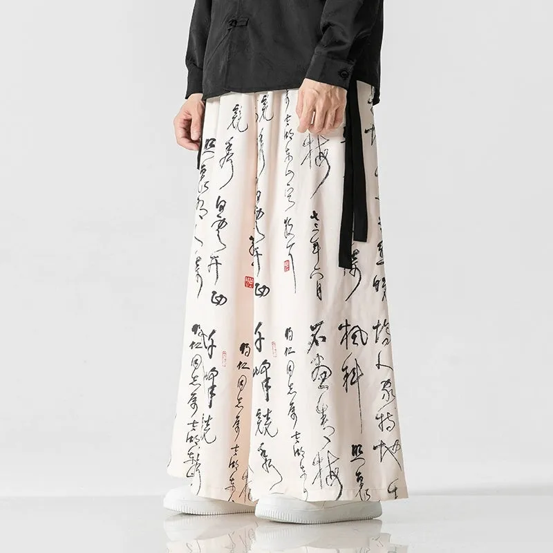 Calligraphy Print Culottes