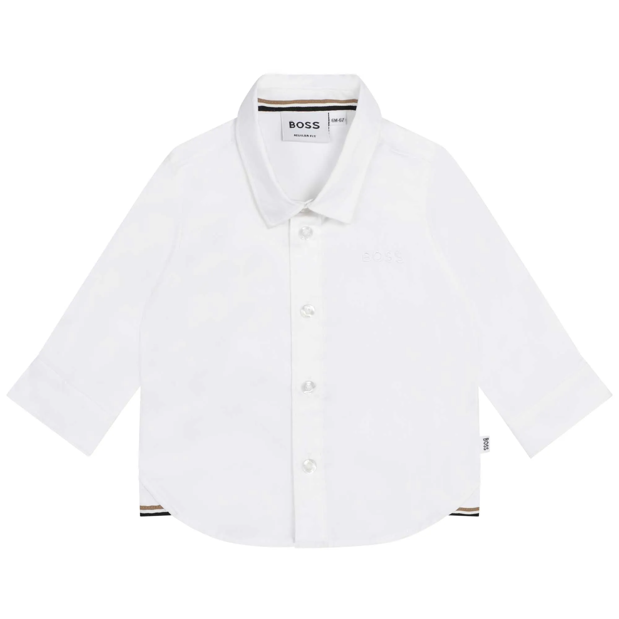 Camisa BOSS blanca para bebé