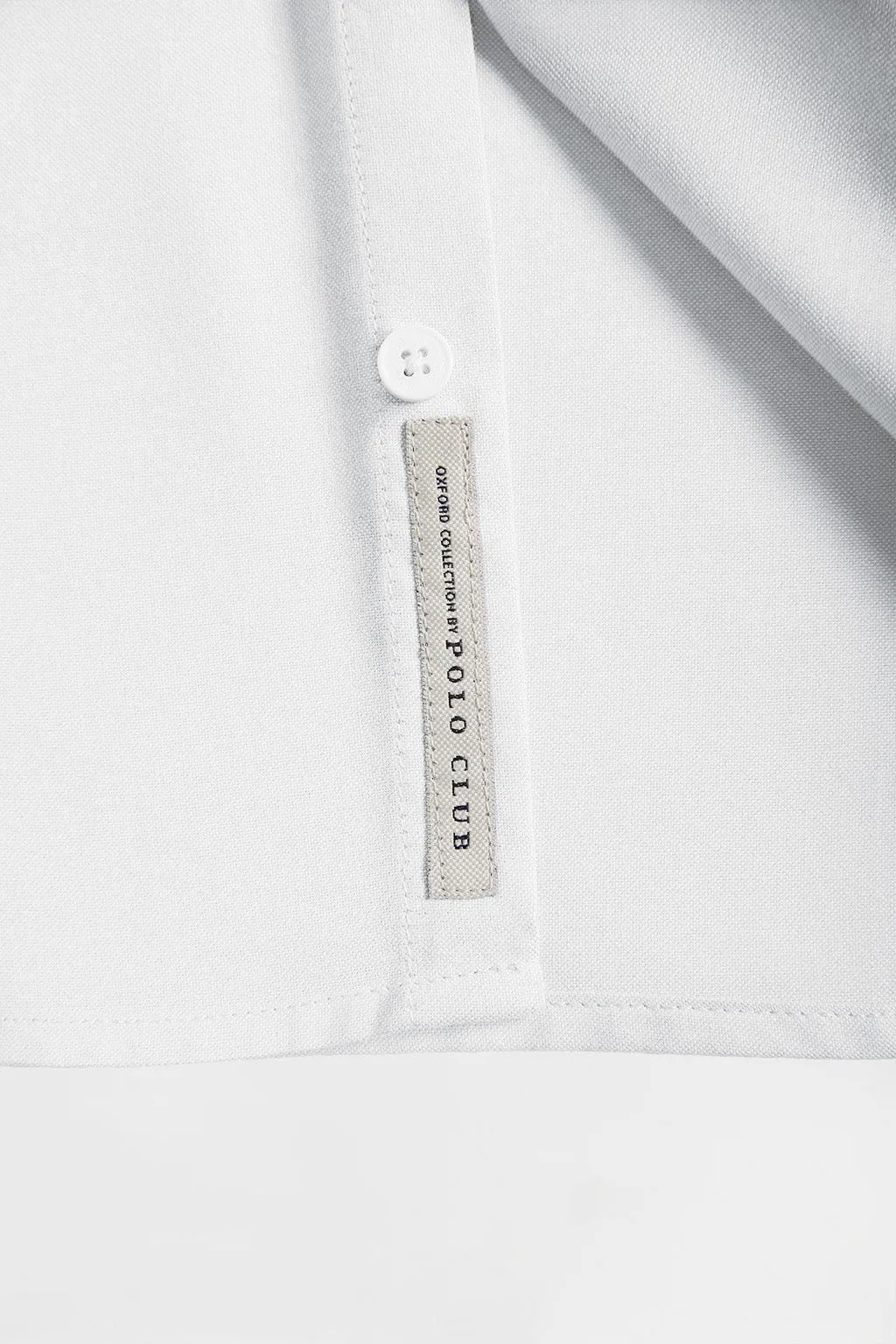 Camisa oxford blanca con detalle bordado Polo Club