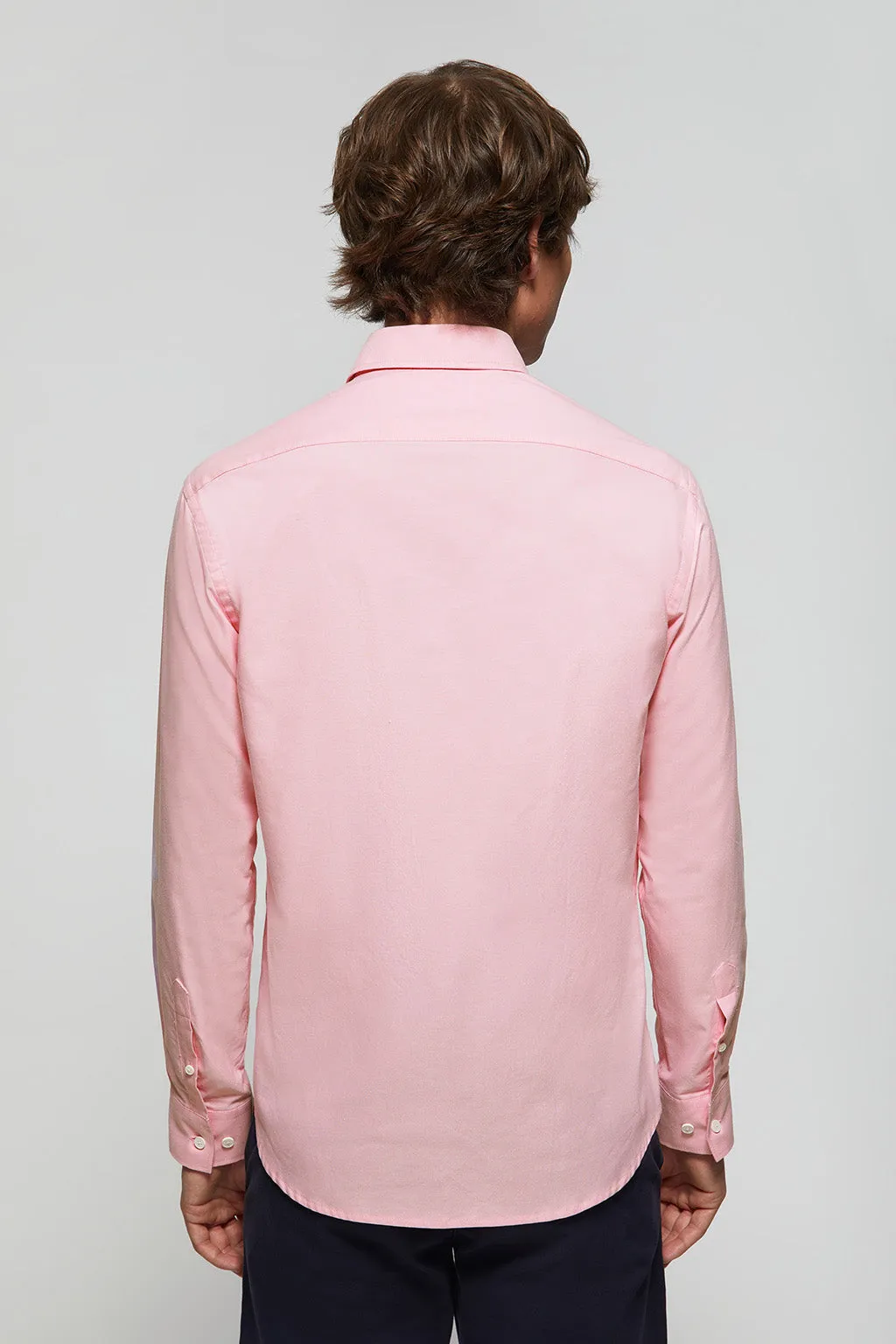 Camisa oxford rosa con detalle bordado Polo Club