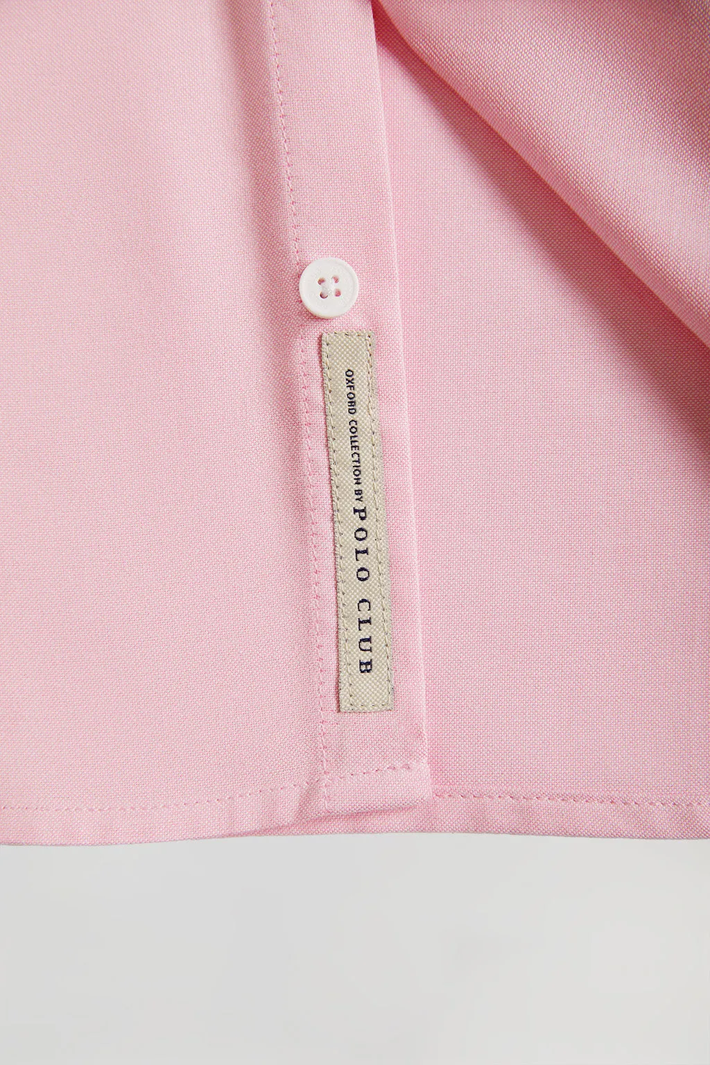 Camisa oxford rosa con detalle bordado Polo Club