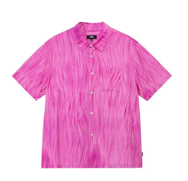 Camisa Stussy Fur Print Pink