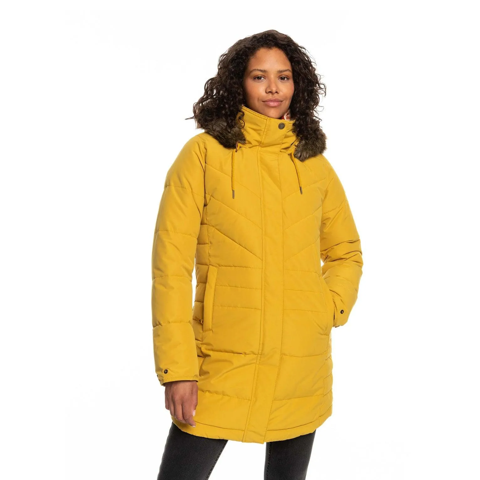 Campera Puffer Roxy Ellie Amarillo