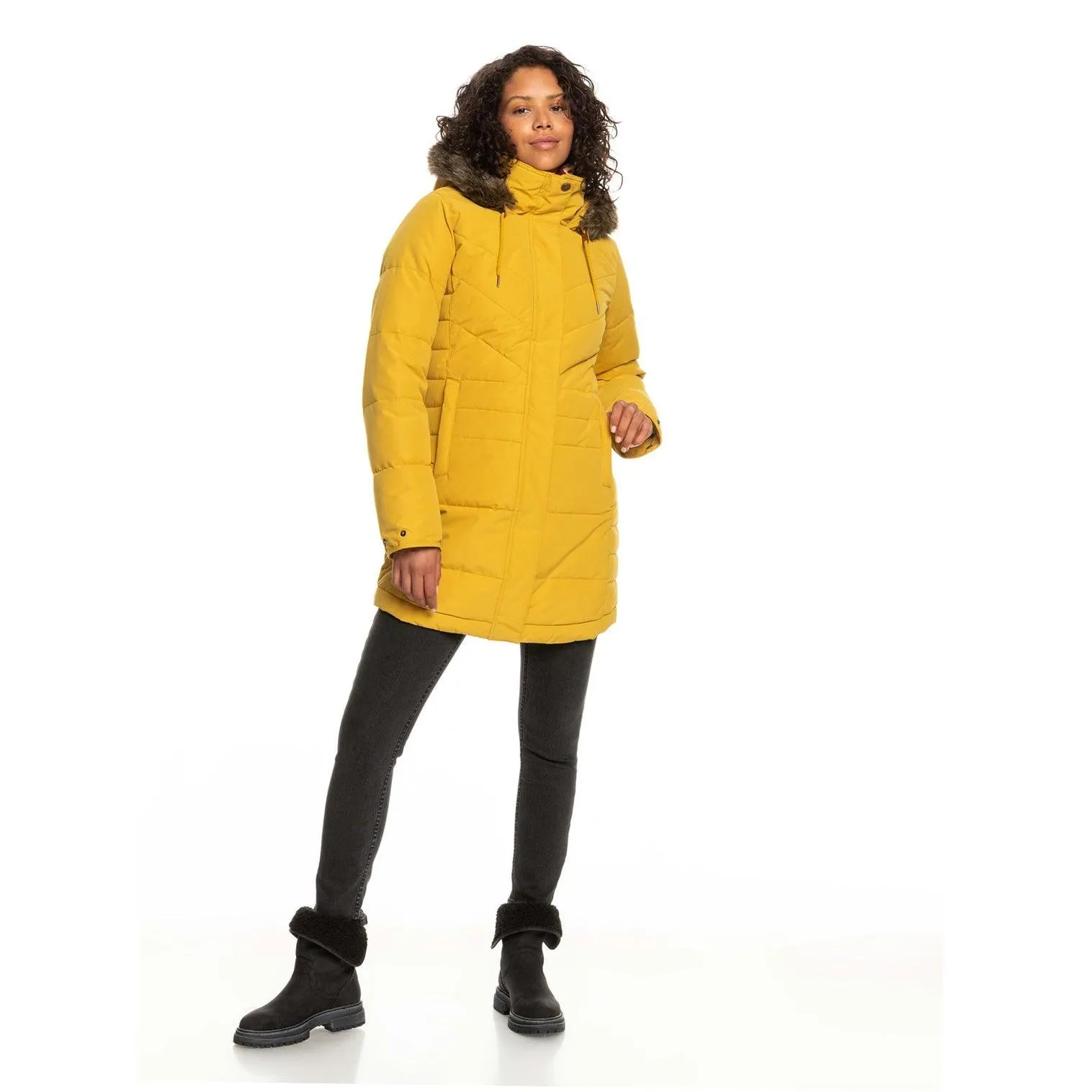 Campera Puffer Roxy Ellie Amarillo