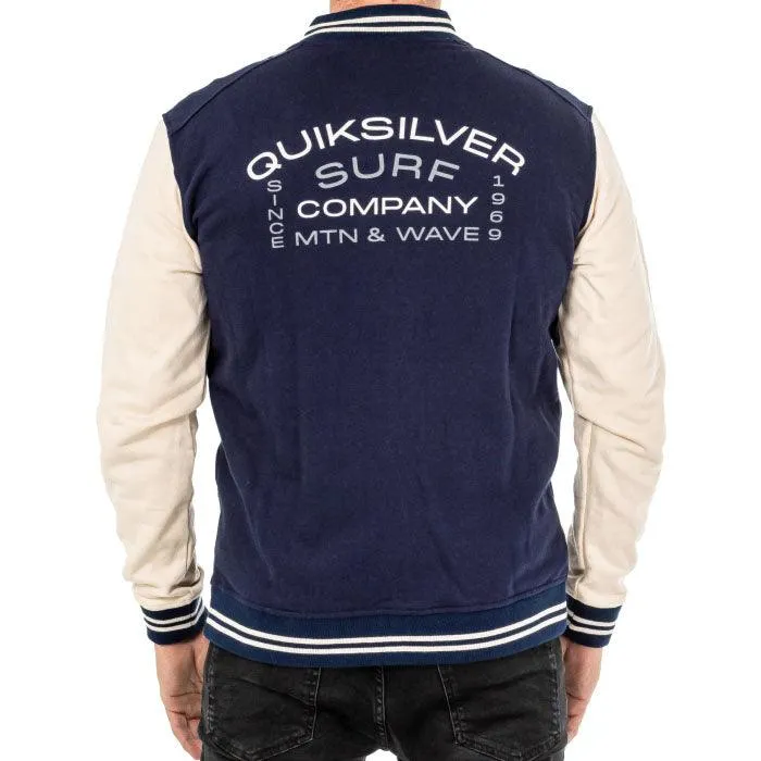 Campera Quiksilver Crew Fleece Bomber Azul Beige