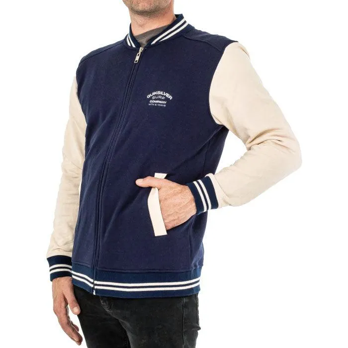 Campera Quiksilver Crew Fleece Bomber Azul Beige