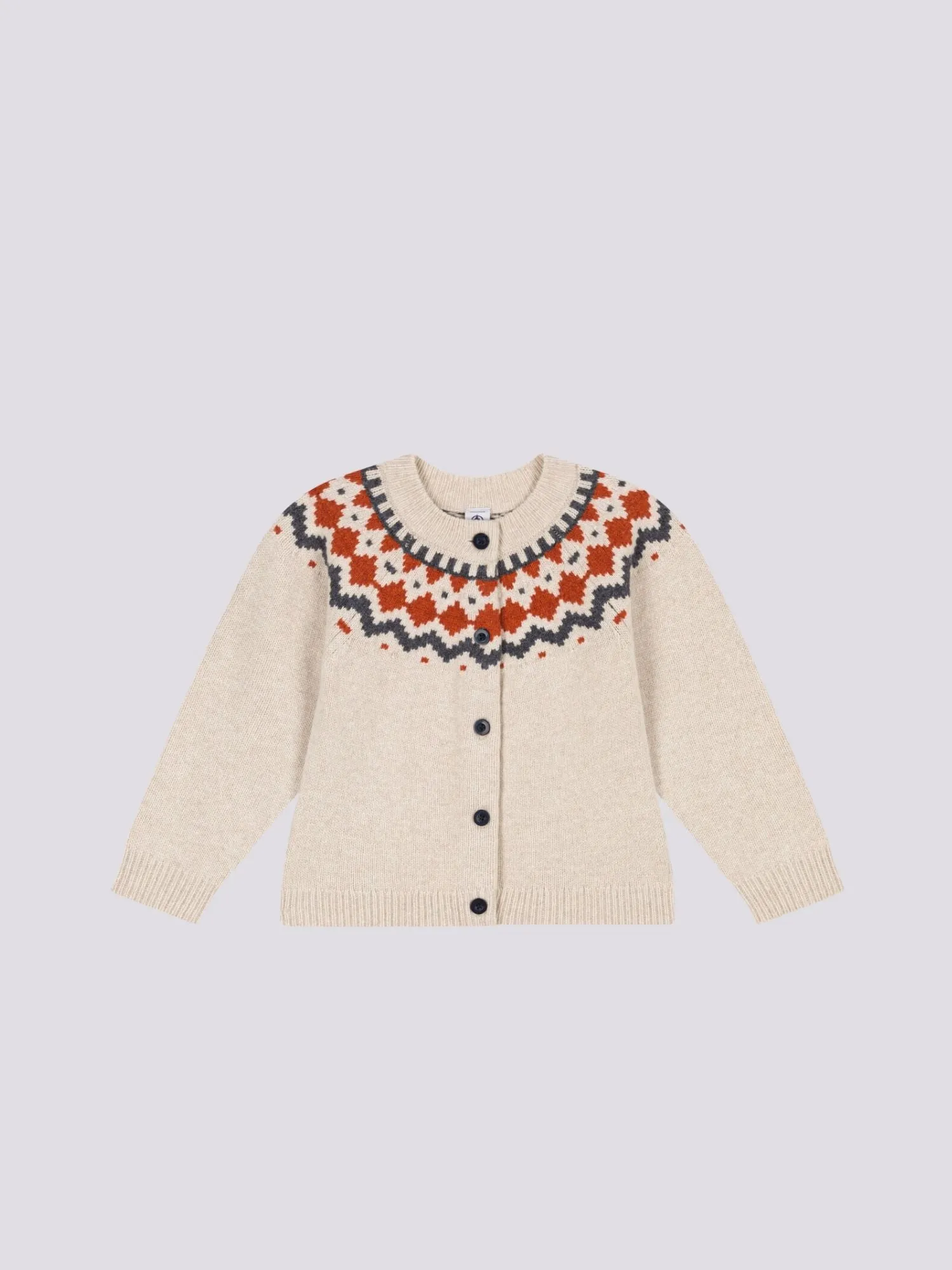 CARDIGAN JACQUARD LANA E COTONE BAMBINA