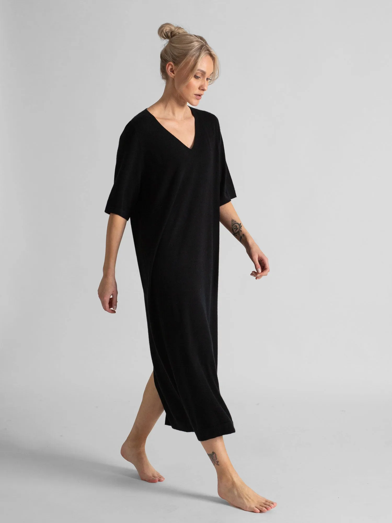 Cashmere dress "June"  - black