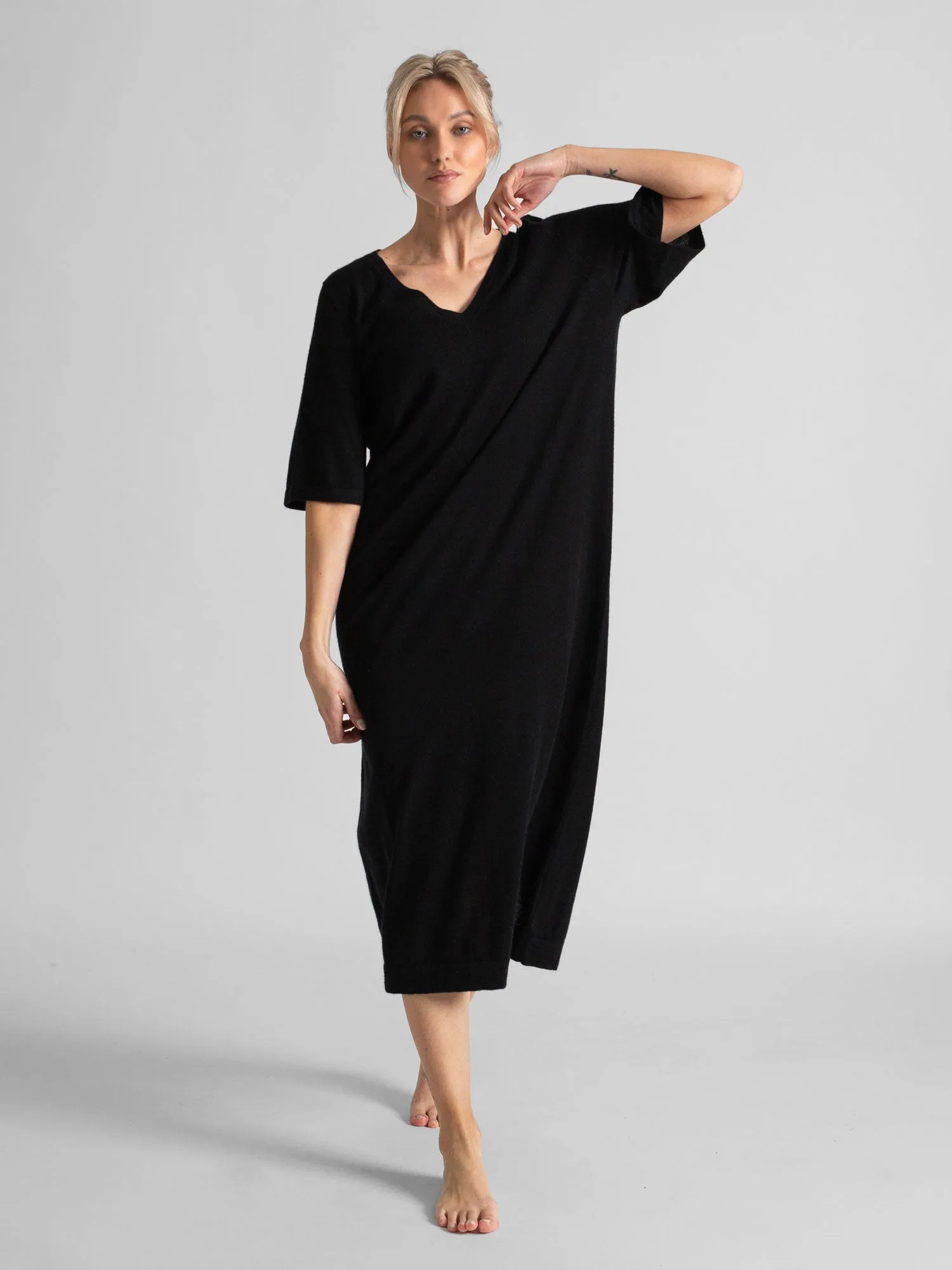 Cashmere dress "June"  - black