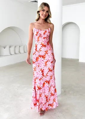 Cavalo Maxi Dress - Pink Flowers