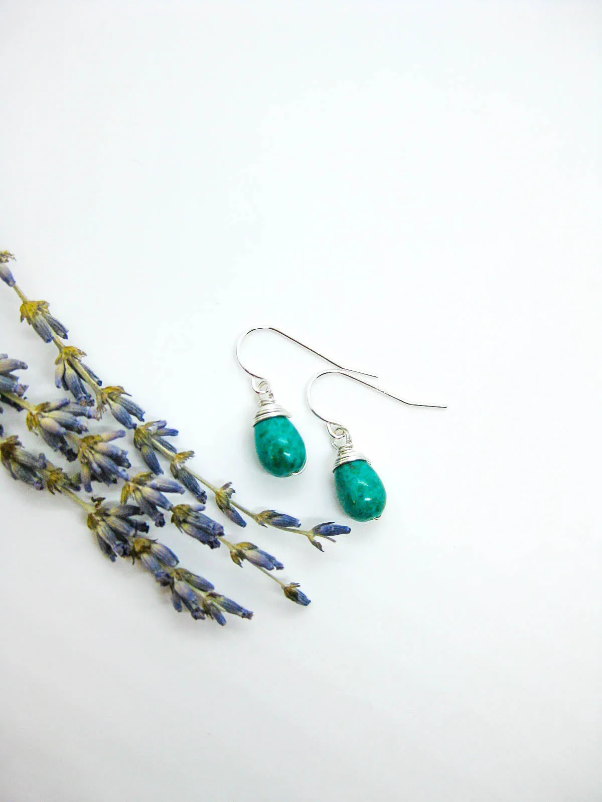 Chamomile: Turquoise Earrings - e658