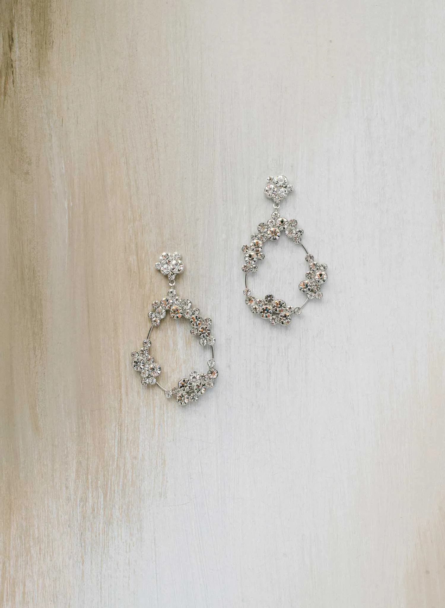 Champagne bubbles teardrop loop earrings - Style #2436